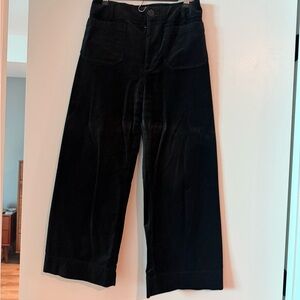 Wide Leg Black Velvet Pants- Anthropologie Colette